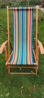 Vintage klapstoel strandstoel tuinstoel, Ophalen, Gebruikt, ?, Hout