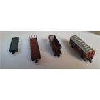 Set van 4 Roco en Minitrix wagonnen, Hobby en Vrije tijd, Modeltreinen | N-Spoor, Gebruikt, Gelijkstroom, Wagon, Ophalen of Verzenden