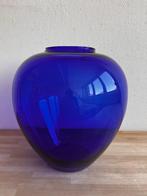 Grote blauwe vaas, Ophalen, Blauw, Minder dan 50 cm, Glas