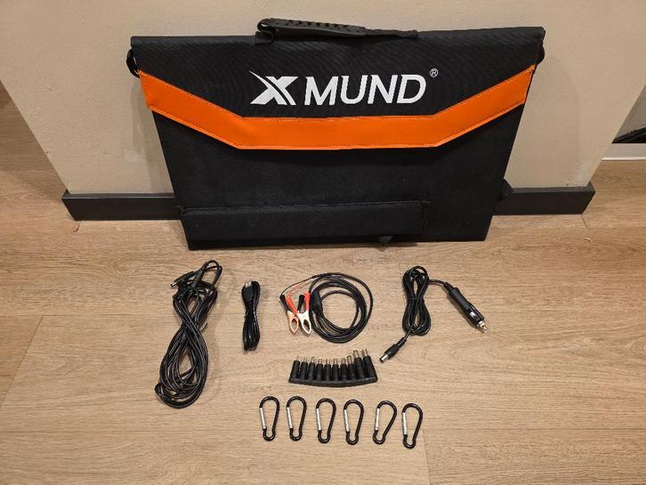 XMUND 100W Draag- & Opvouwbaar Zonnepaneel Compleet, Caravans en Kamperen, Kampeeraccessoires, Zo goed als nieuw, Ophalen