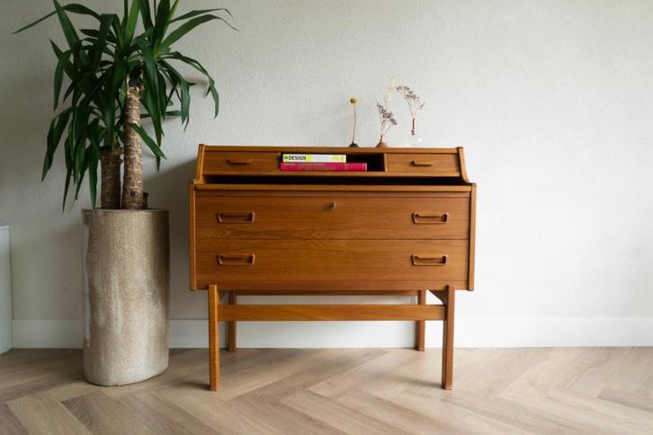 Deense mid century vintage secretaire van Arne Wahl Iversen, Huis en Inrichting, Kasten | Secretaires, Gebruikt, Ophalen