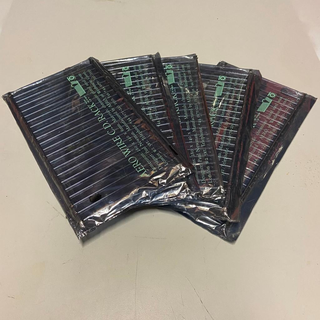 90s design cd rek draadstaal Aero Paul Newman, Minder dan 25 discs, Nieuw, Cd-rek, Ophalen of Verzenden