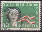 Zwitserland 1958 Tentoonstelling Zurich, Postzegels en Munten, Verzenden, Gestempeld