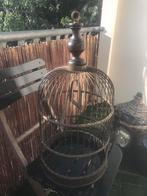 Messing vogelkooitje rond zonder bodem, Dieren en Toebehoren, Vogels | Hokken en Kooien, Ophalen, Gebruikt, Metaal, Vogelkooi