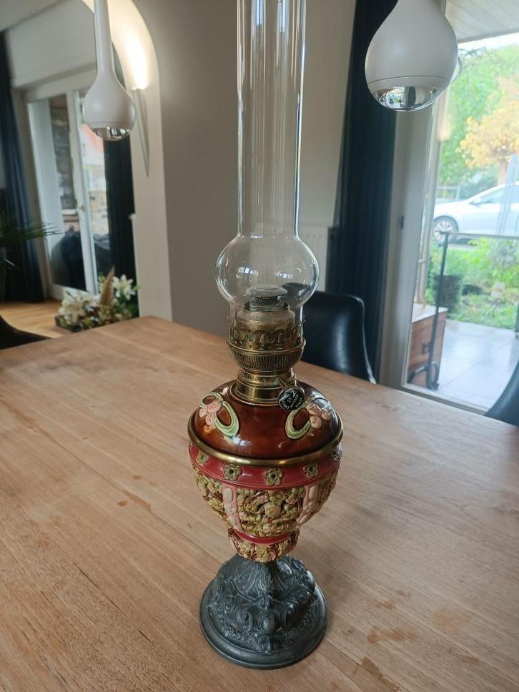 Antieke olielamp staand, Antiek en Kunst, Antiek | Lampen, Ophalen