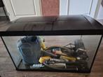 Aquarium incl veel toebehoren 70x34x45 zwart, Dieren en Toebehoren, Ophalen, Gebruikt, Leeg aquarium