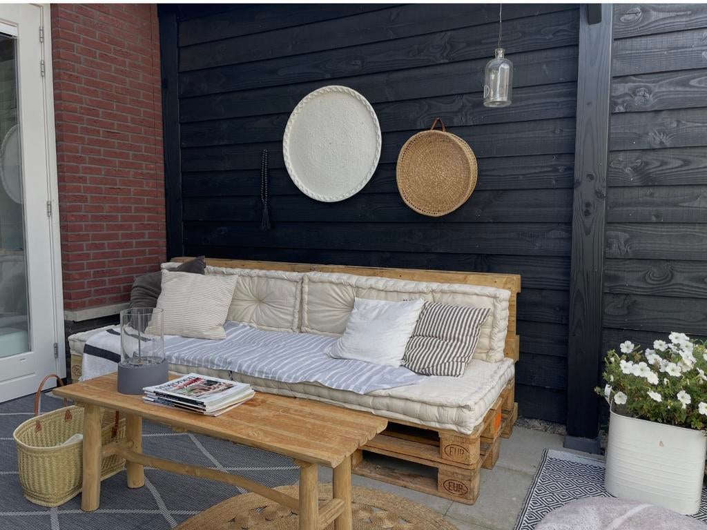 Palletkussens beige, Ophalen, Gebruikt