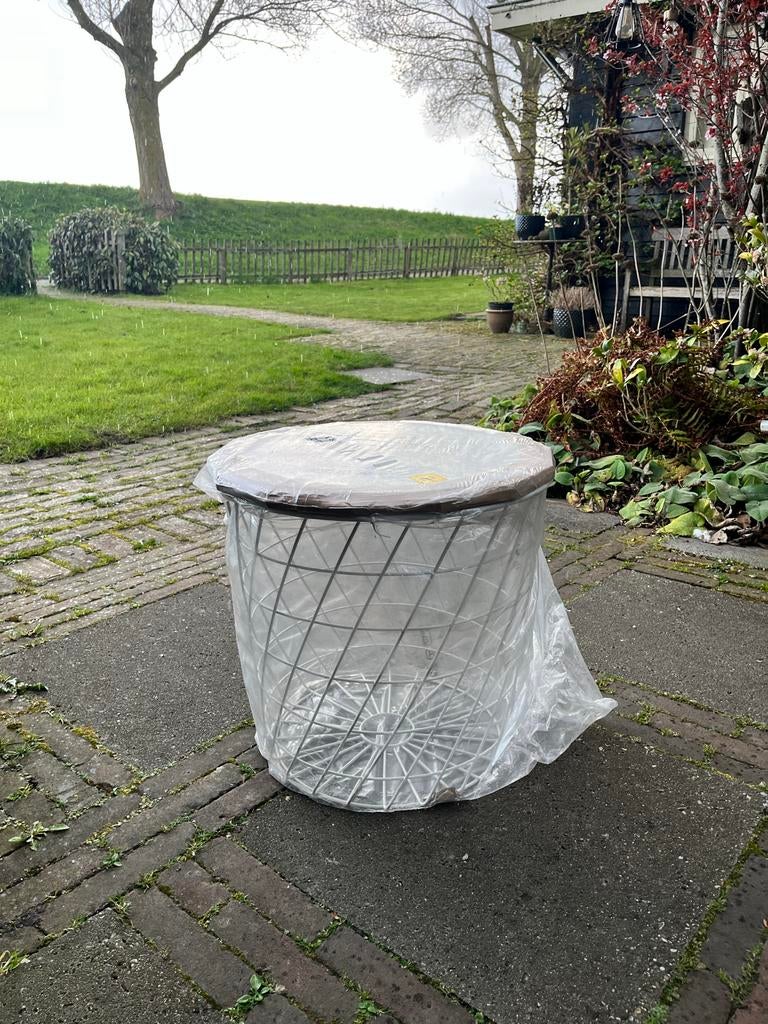 Kvistbro  Ikea bijzettafel/opberger  - nieuw in verpakking, Minder dan 45 cm, Minder dan 55 cm, Metaal of Aluminium, Rond