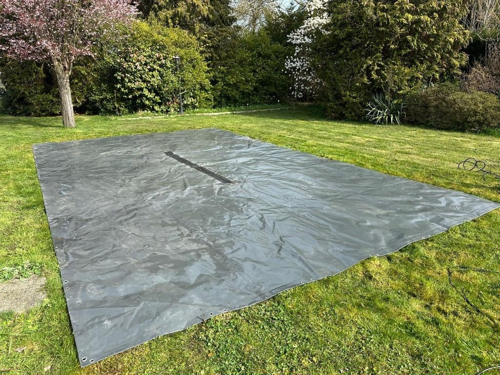 Zwembad afdekzeil propyleen 4x8 m + ankergereedschap, Tuin en Terras, Zwembad-toebehoren, Ophalen, Zo goed als nieuw, Afdekzeil