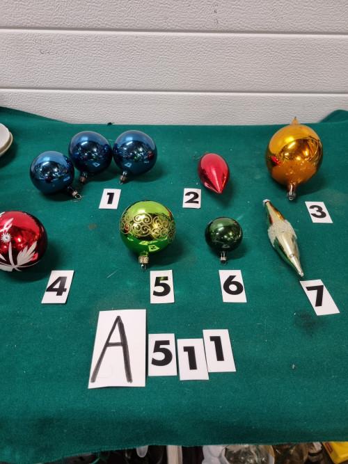 kerstboomhangers retro glas 4 stuks , [ a512, Diversen, Kerst, Ophalen of Verzenden, 'T Olde Gre-j, Info@toldegrej.nl, Endepoelstraat 20f Didam