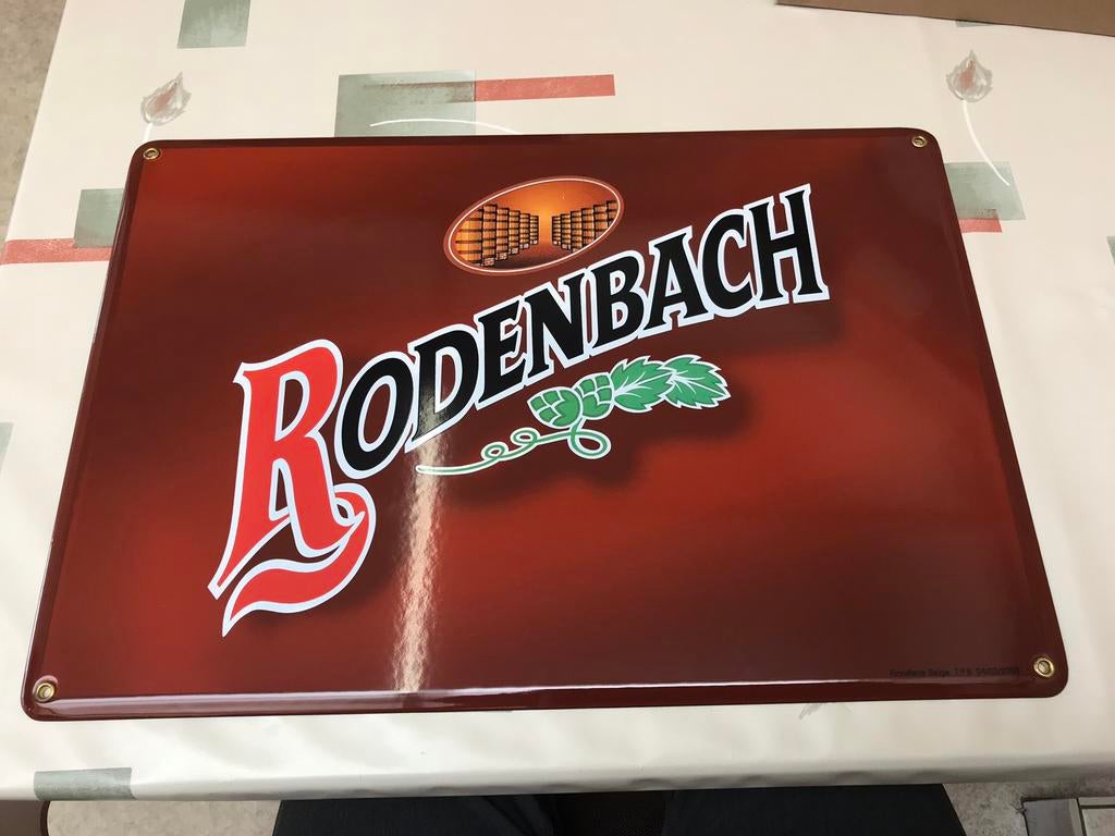 Rodenbach emaillerie Belge reclamebord, Ophalen of Verzenden, Zo goed als nieuw, Reclamebord