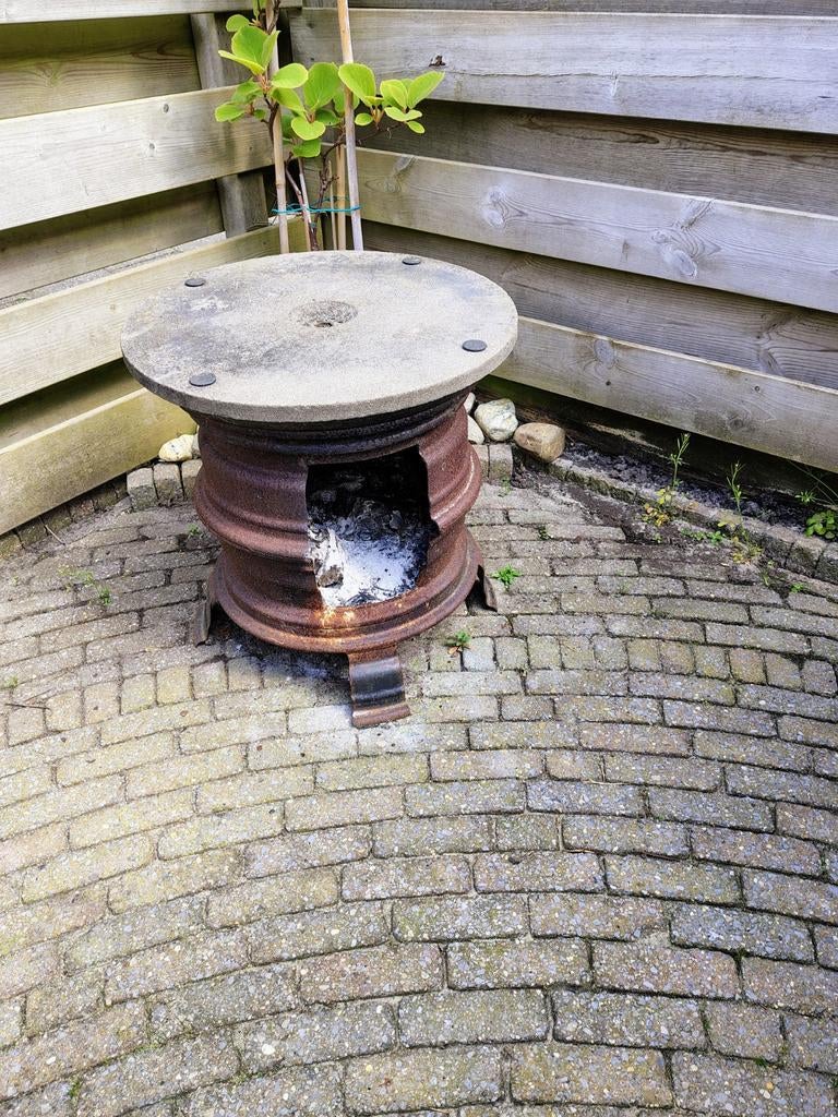 Vuurkorf van velgen, Ophalen