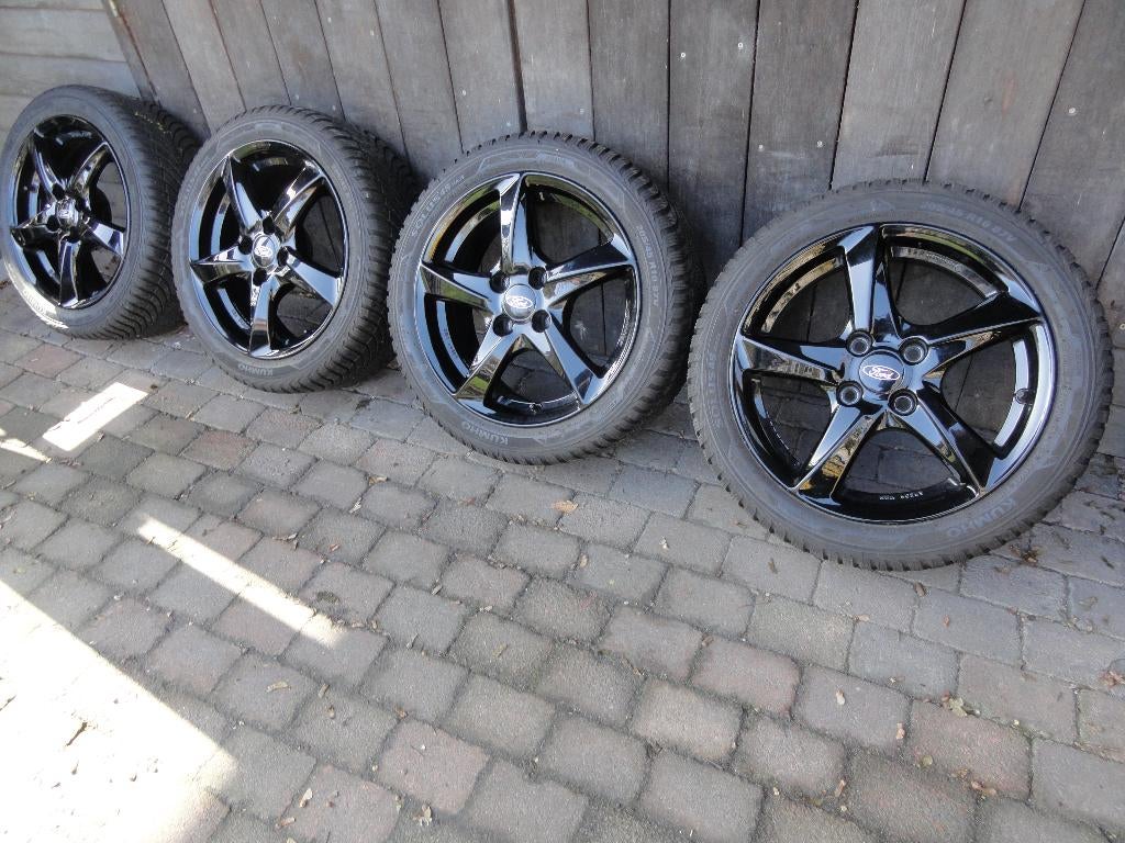 Ford Fiesta alu velgen met zomerbanden 16 inch, Auto-onderdelen, Ophalen, Gebruikt, 16 inch, Banden en Velgen