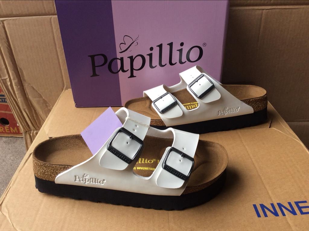Birkenstock Papillio sandalen slippers Wit Maat 42 - Nieuw!, Slippers, Wit, Nieuw, Ophalen of Verzenden