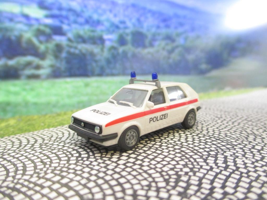 Volkswagen Golf Mk.2 - Herpa Polizei Politie Oostenrijk, Ophalen of Verzenden, Gebruikt, Bus of Vrachtwagen, Herpa