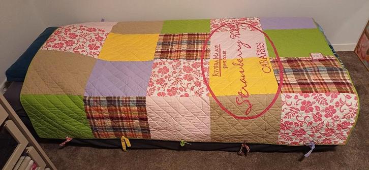 Logeerbed 90X200, Huis en Inrichting, Slaapkamer | Bedden, Gebruikt, Eenpersoons, 90 cm, 200 cm, Overige materialen, Wit, Ophalen