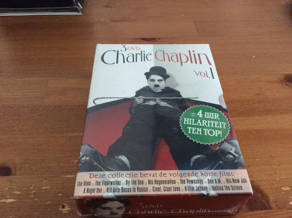 Charlie Chaplin 3-dvd box. nieuw in folie, Alle leeftijden, Ophalen of Verzenden, Nieuw in verpakking, Boxset