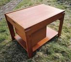 Deense vintage jaren 60 teak bijzettafel Aksel Kjersgaard, Ophalen, Gebruikt, 50 tot 100 cm, 50 tot 75 cm