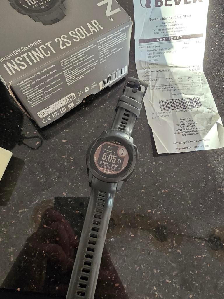 Garmin Instinct 2s Solar, Ophalen of Verzenden, Zo goed als nieuw, Zwart, Android