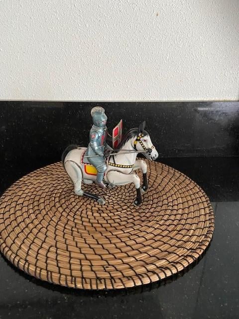 Daiya Japan windup ridder te paard jaren '50-'60., Antiek en Kunst, Antiek | Speelgoed, Ophalen of Verzenden