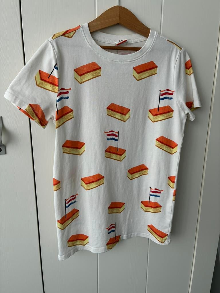 Koningsdag koningsspelen shirt t shirt 134/140, Kinderen en Baby's, Kinderkleding | Maat 140, Ophalen of Verzenden, Zo goed als nieuw