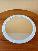 Vintage Tiger Spiegel - Rond met Lichtblauwe Kunststof Rand, Ophalen of Verzenden