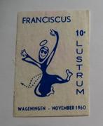 FRANCISCUS   10+  LUSTRUM    WAGENINGEN  NOV  1960, Verzenden, Zo goed als nieuw, Luciferdoosjes of -merken