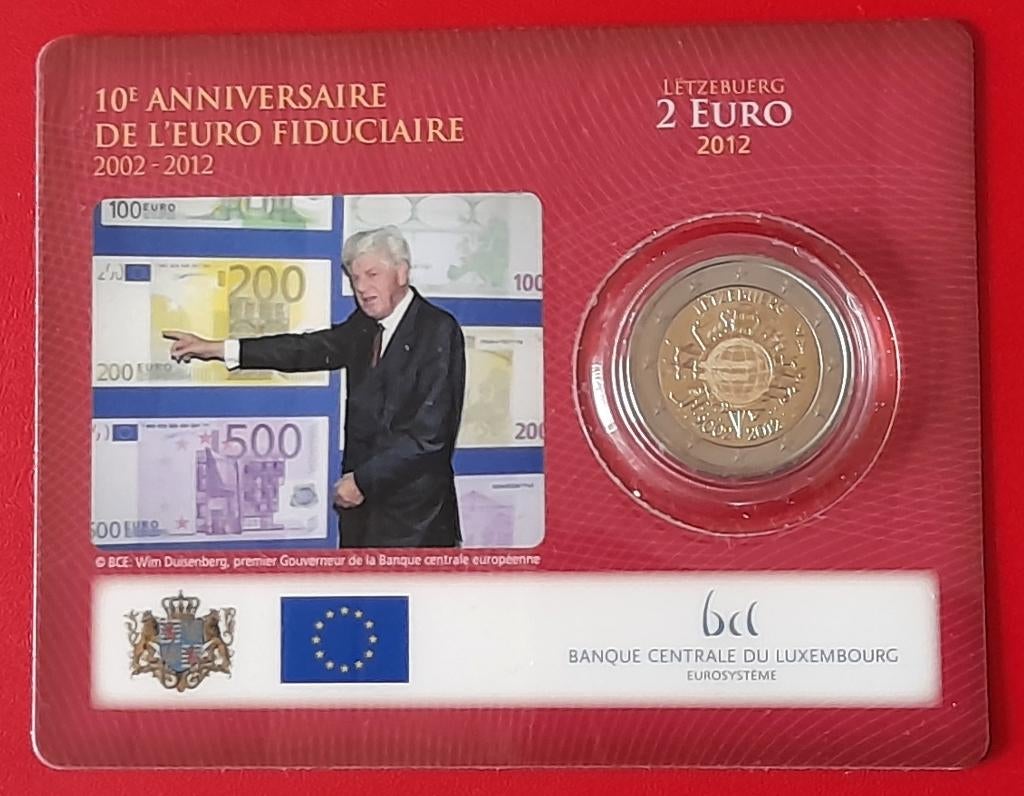 coincard Luxemburg 2 euro 2012 10 jaar Euro, Postzegels en Munten, Munten | Europa | Euromunten, Ophalen of Verzenden, Luxemburg