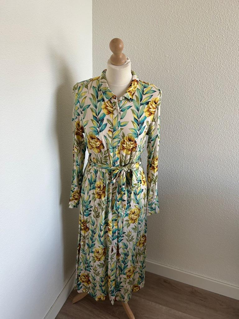 King Louie maat 40 prachtige lange blousejurk rozen 489, Maat 38/40 (M), Ophalen of Verzenden, Zo goed als nieuw, King Louie