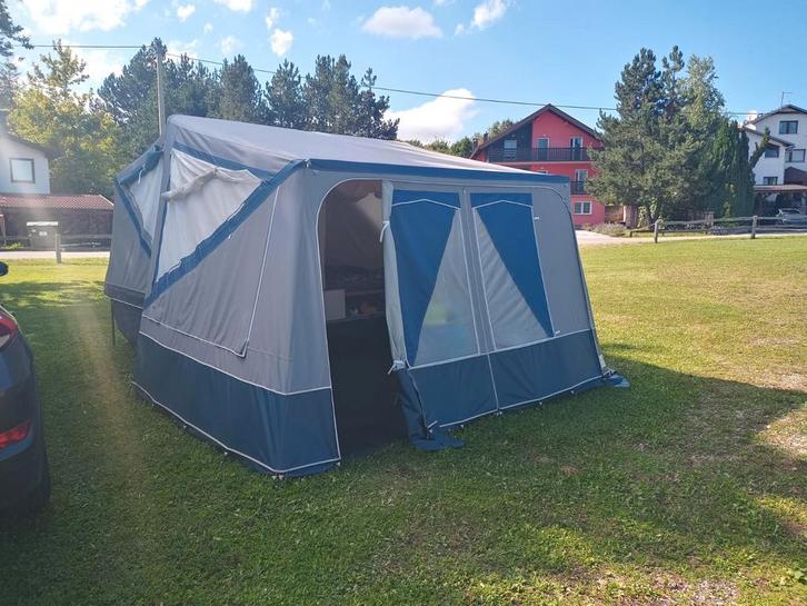 Vouwwagen Gerjak Tago settler 2010, Caravans en Kamperen, Vouwwagens, Overige merken, tot en met 6, Blauw, Aanwezig, Ophalen