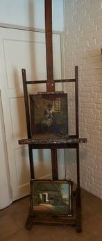 Grote antieke schildersezel op wieltjes, Antiek en Kunst, Ophalen