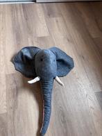 Grote grijze olifanten knuffelkop - wanddecoratie, Ophalen, Grijs, Zo goed als nieuw, Middelgroot (20 tot 80 cm)