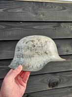 Duitse SD WO2 Wintercamo Helm m42- 100% Origineel, Verzamelen, Ophalen of Verzenden, Landmacht, Duitsland, Helm of Baret