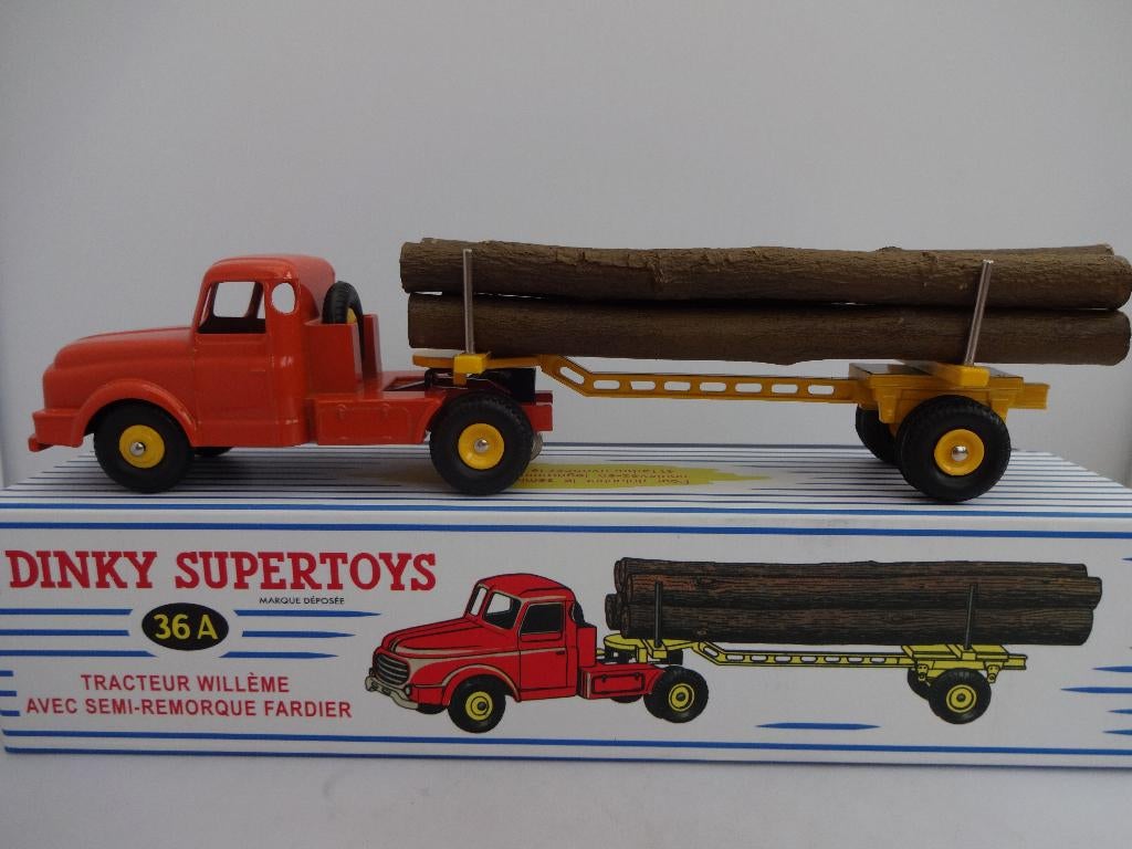 Willeme met bomentransport nr: 36A van Dinky Toys 1:50, Hobby en Vrije tijd, Modelauto's | 1:50, Ophalen of Verzenden, Nieuw, Bus of Vrachtwagen