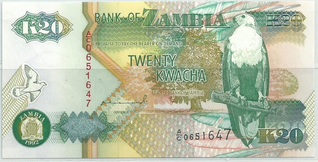 ZAMBIA**, Postzegels en Munten, Bankbiljetten | Afrika, Ophalen of Verzenden, Zambia, Los biljet