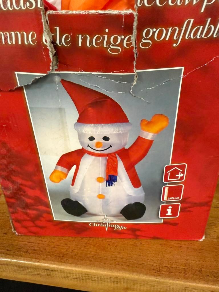 Opblaasbare sneeuwpop, Diversen, Kerst, Ophalen of Verzenden, Zo goed als nieuw