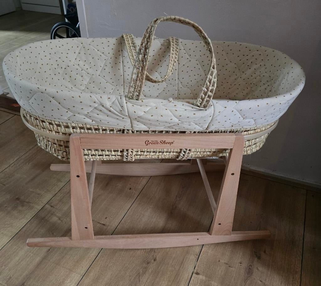 Mozes mand wieg baby, Ophalen of Verzenden, Zo goed als nieuw, Ledikant