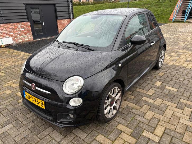 Fiat 500 S 0.9 80pk Twinair Turbo Dualogic 2015 Zwart, Auto's, Fiat, Particulier, Benzine, A, Hatchback, Automaat, Origineel Nederlands
