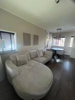 Moderne hoekbank beige (met liggedeelte), Ophalen, Zo goed als nieuw, Stof