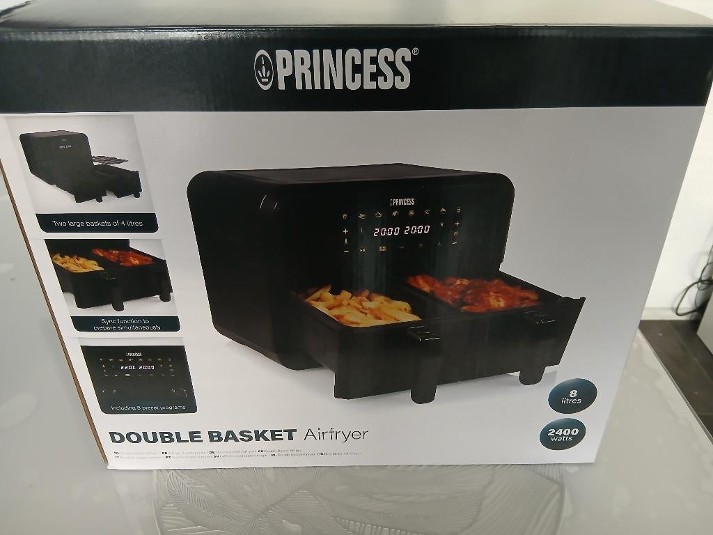 Airfryer Princess nieuw in verpakking 2x 4 liter, Witgoed en Apparatuur, Airfryers, Ophalen, Nieuw, Airfryer, 1500 gram of meer