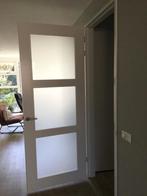 Gratis af te halen Svedex binnendeur met mat glas. Stomp, Doe-het-zelf en Verbouw, Deuren en Horren, Ophalen, Gebruikt, 80 tot 100 cm