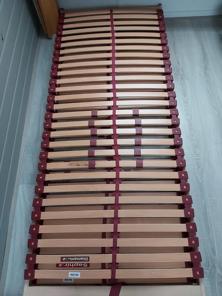 Lattenbodems en bed frame, Ophalen, Tweepersoons, 80 cm