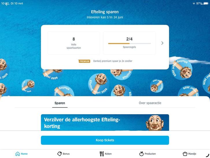 AH Eftelingzegels - Spaar voor korting op tickets, Verzamelen, Supermarktacties, Albert Heijn, Verzenden