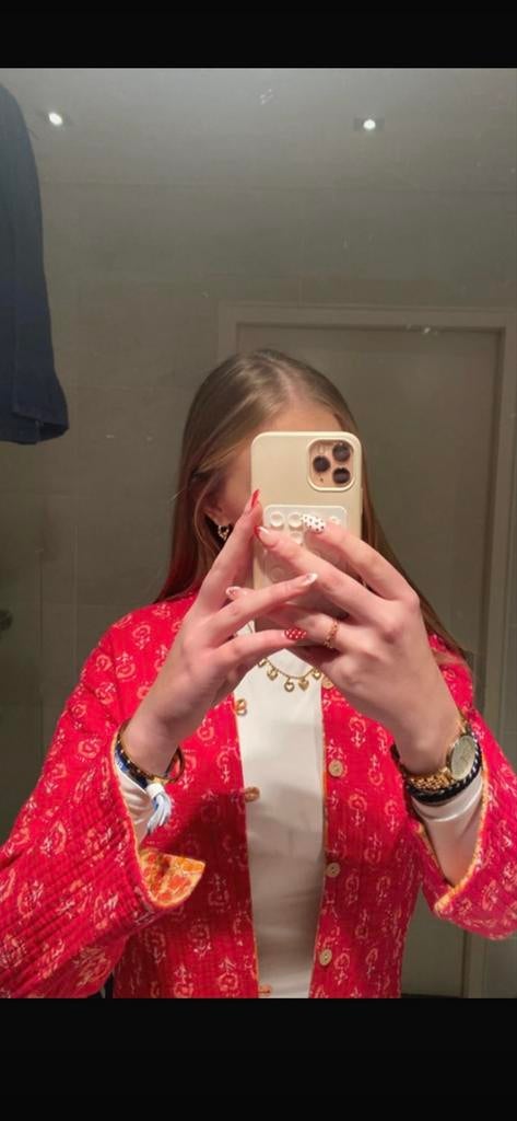 Omkeerbaar vest met print, Kleding | Dames, Bodywarmers, Ophalen of Verzenden, Zo goed als nieuw, Maat 34 (XS) of kleiner, Rood