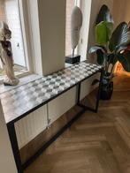 sidetable / haltafel / wandtafel staal / Escher tegels, Huis en Inrichting, Tafels | Sidetables, Ophalen, Modern, contemporary,  Past in modern en klassiek interieur.