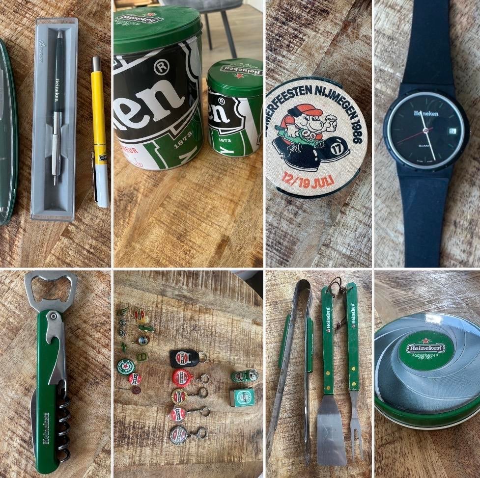 Grote Heineken Verzameling: Onderzetters, Horloge, Openers &, Ophalen of Verzenden, Nieuw, Overige typen, Heineken