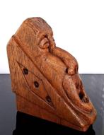 Prachtig Houten Beeld Amsterdamse School “Gaper”, Art deco, Ophalen of Verzenden, Beeld, Hout