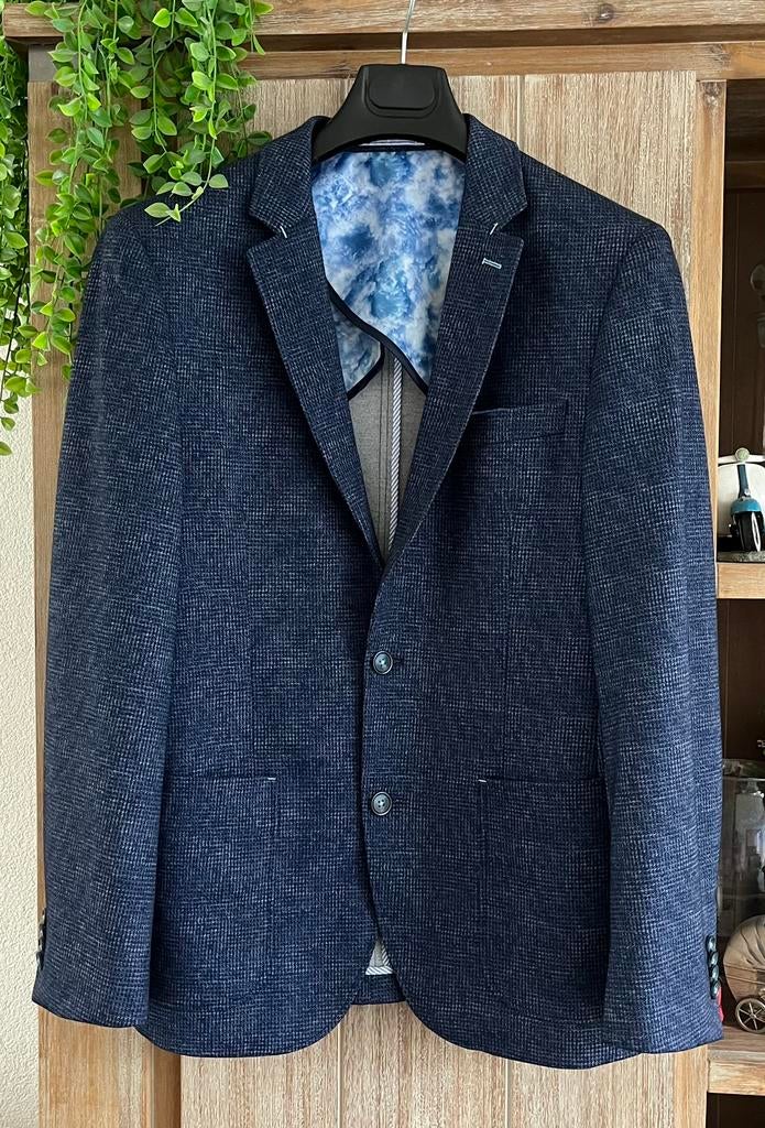 Mooi blauw Portman & Sons colbert - Maat M/L, Kleding | Heren, Kostuums en Colberts, Zo goed als nieuw, Maat 48/50 (M), Blauw
