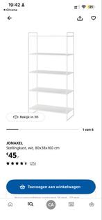 IKEA JONAXEL Stellingkast Wit - 80x38x160 cm, Ophalen, Zo goed als nieuw