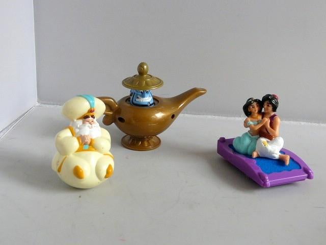 McDonalds 1993 # Aladdin 3x, Verzamelen, Disney, Ophalen of Verzenden, Overige figuren, Zo goed als nieuw, Beeldje of Figuurtje